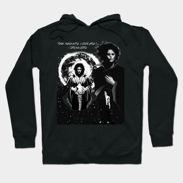 Humanity, I Love You - Morpheus. Hoodie by JUSTIES DESIGNS